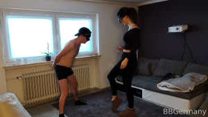 She kicks my balls in ugg boots they hurt a lot more than i thought