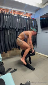 How do i look in a wet suit i swam with sharks and sting rays today