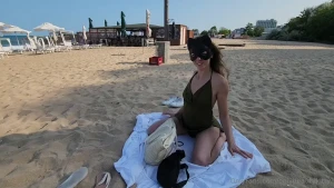 We are in our favourite place the beach is getting empty at the moment