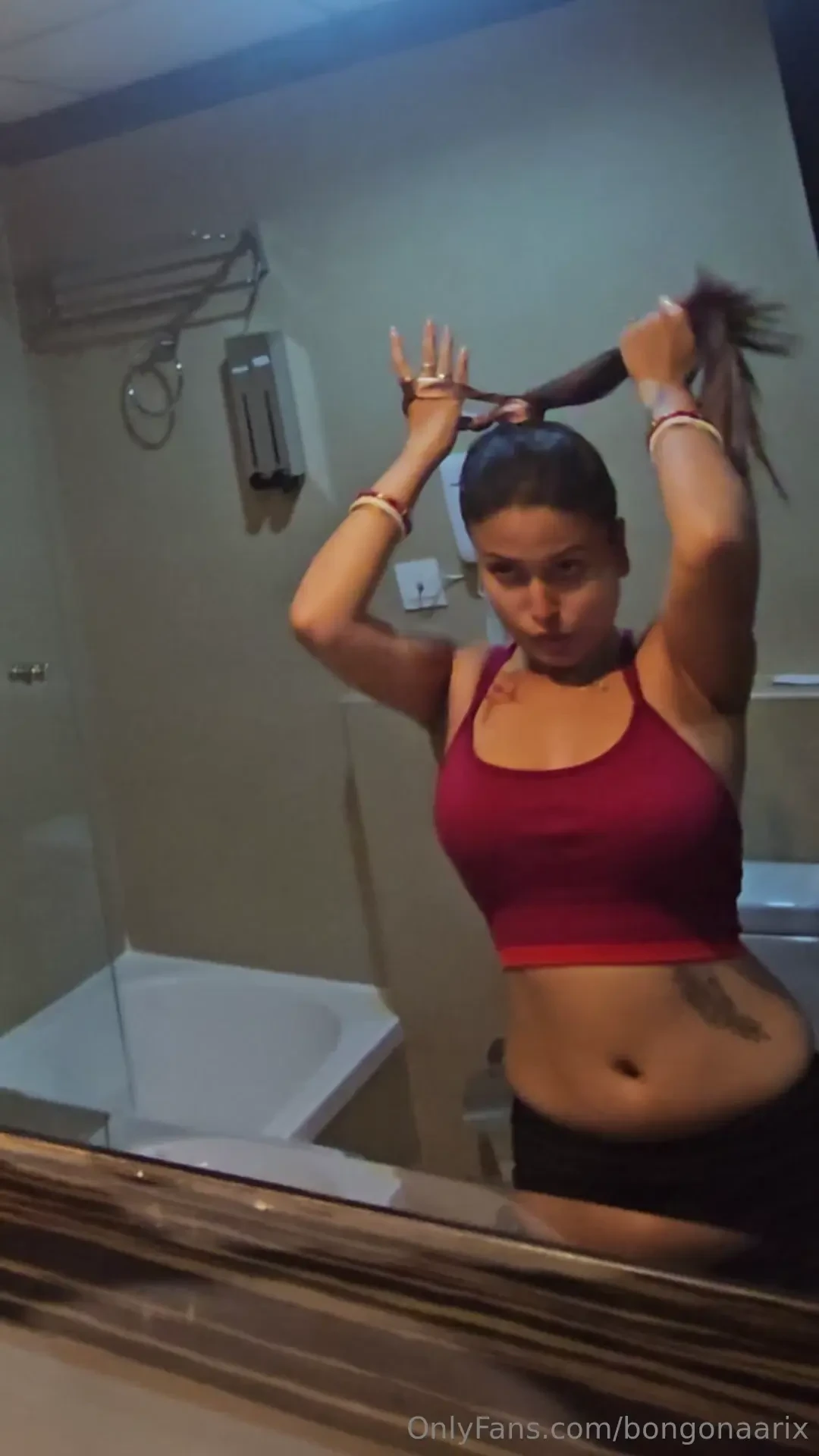 My solo fingering hot shower in bathtub after gym in dubai 