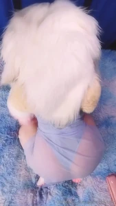 Awww your soft puppy gf has to settle for this bone while she waits