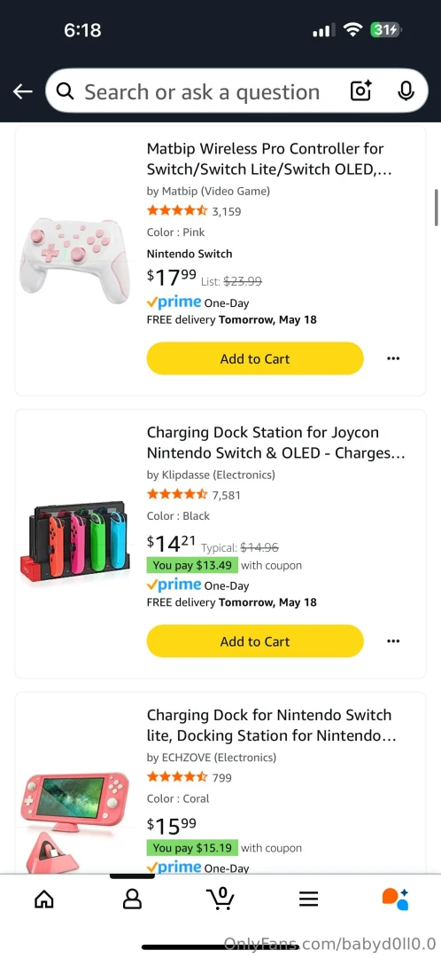 Just added new stuff to my amazon wishlist and listed accessories for part 3 