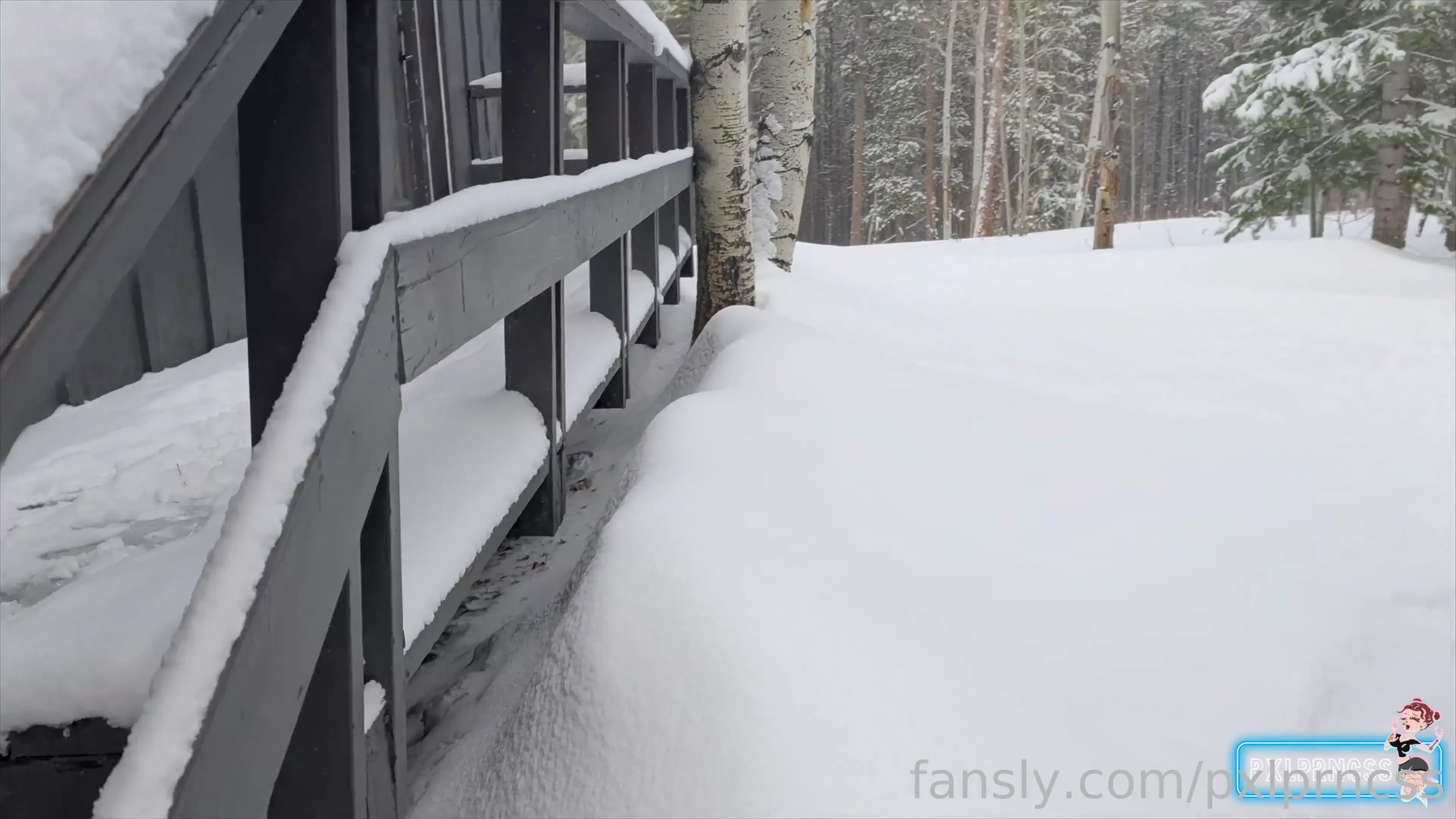 This airbnb was so magical tucked away in the mountains in the snow 