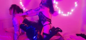 Watch me pound chelsea-rose with a strap on and tell her what a good