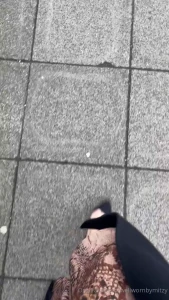 Pov walking in black suede louboutin stilettos