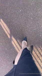 Pov walking in black leather 120mm christian louboutin stilettos