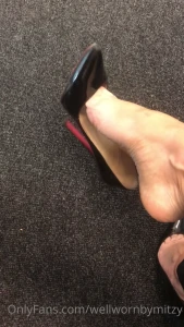 Dangling in louboutin pigalle stilettos directing you to that sweet