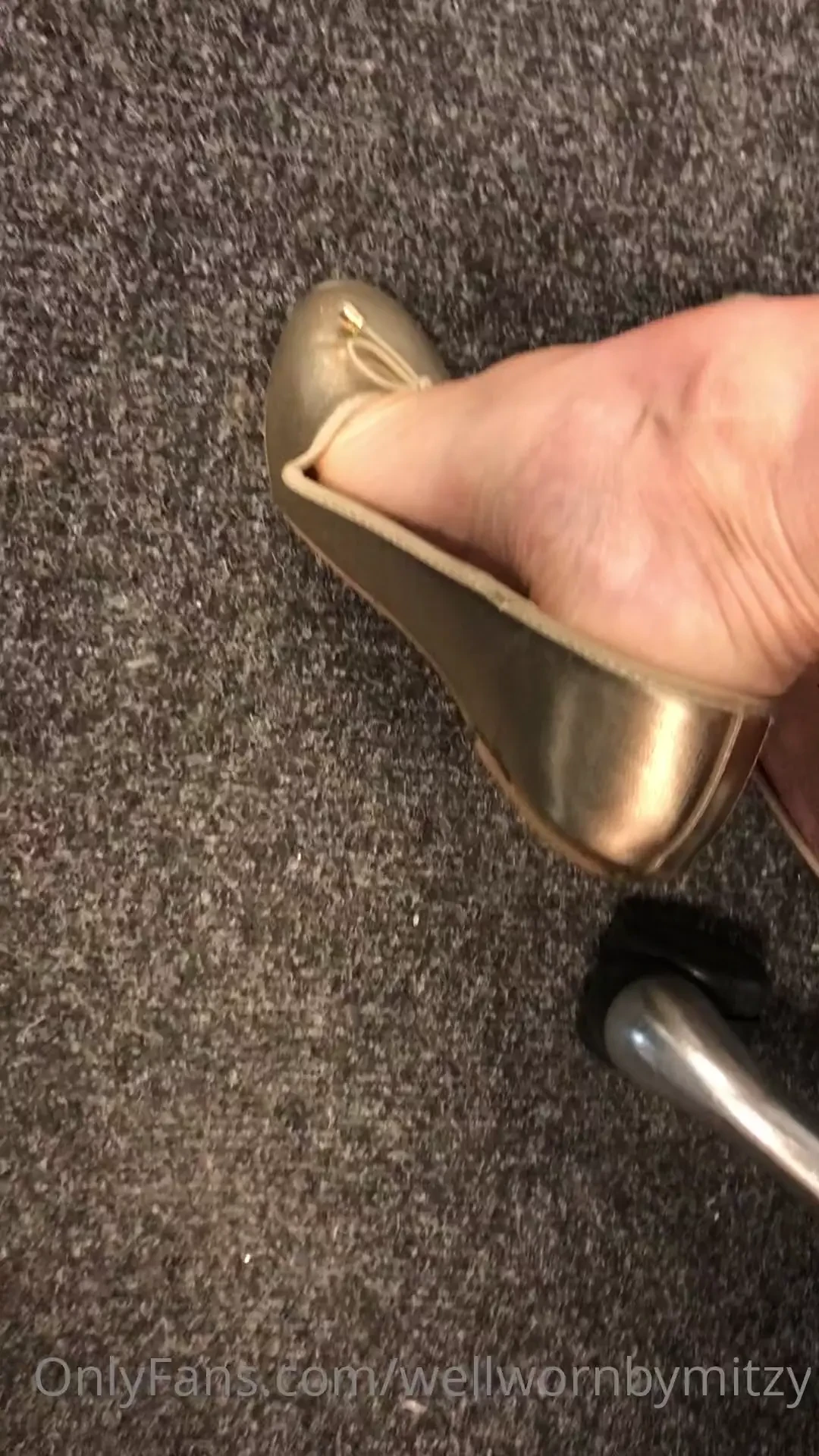 Gold ballerina flats 