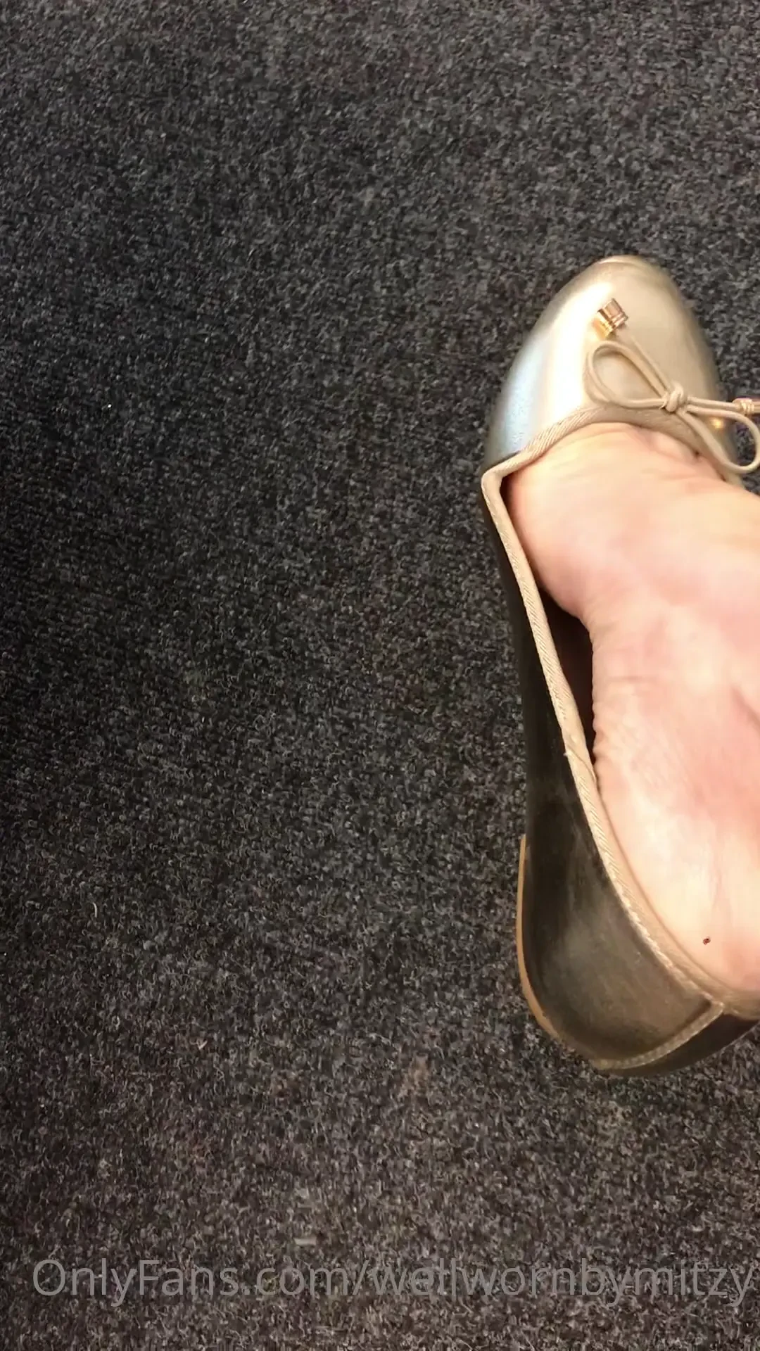 Flats for a change gold ballerina flats 