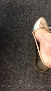 Flats for a change gold ballerina flats