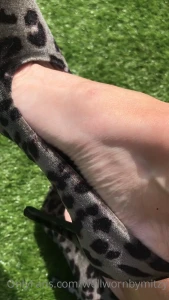 Grey animal print stilettos in a super soft velvet for years the