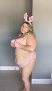 Fun little striptease out of pink lingerie with my bunny ears