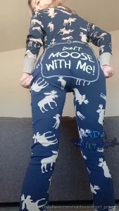 Don t moose with me today somehow the flap on this onesie pajamas