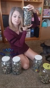 Vada s cap collection game whoever can guess the closest number of