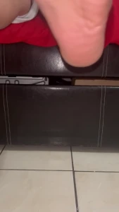 Sweaty feet in nylons part 1