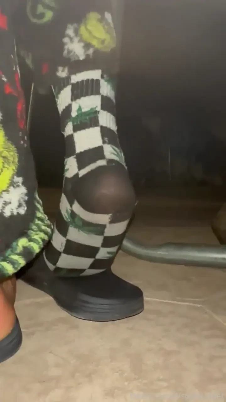 Taking these stinky socks off to shove in your mouth open wide 