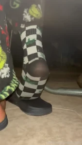 Taking these stinky socks off to shove in your mouth open wide