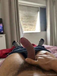 Laid back stroking slow waiting for you to crawl between my legs and