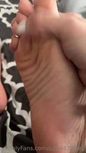 Cute white nails and pink soles wanna sniff