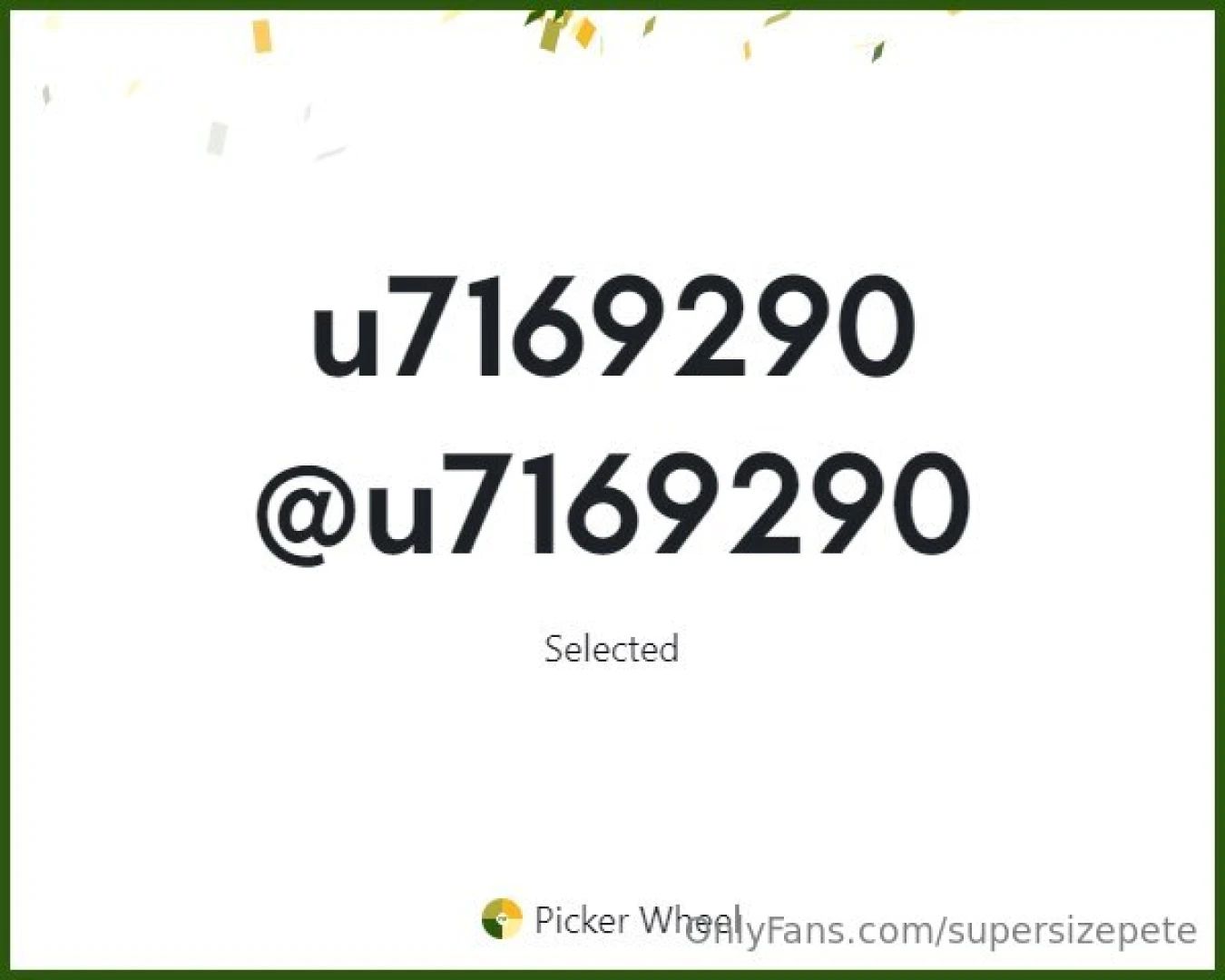 Giveaway is over the wheel was spun and this person won theyll be 