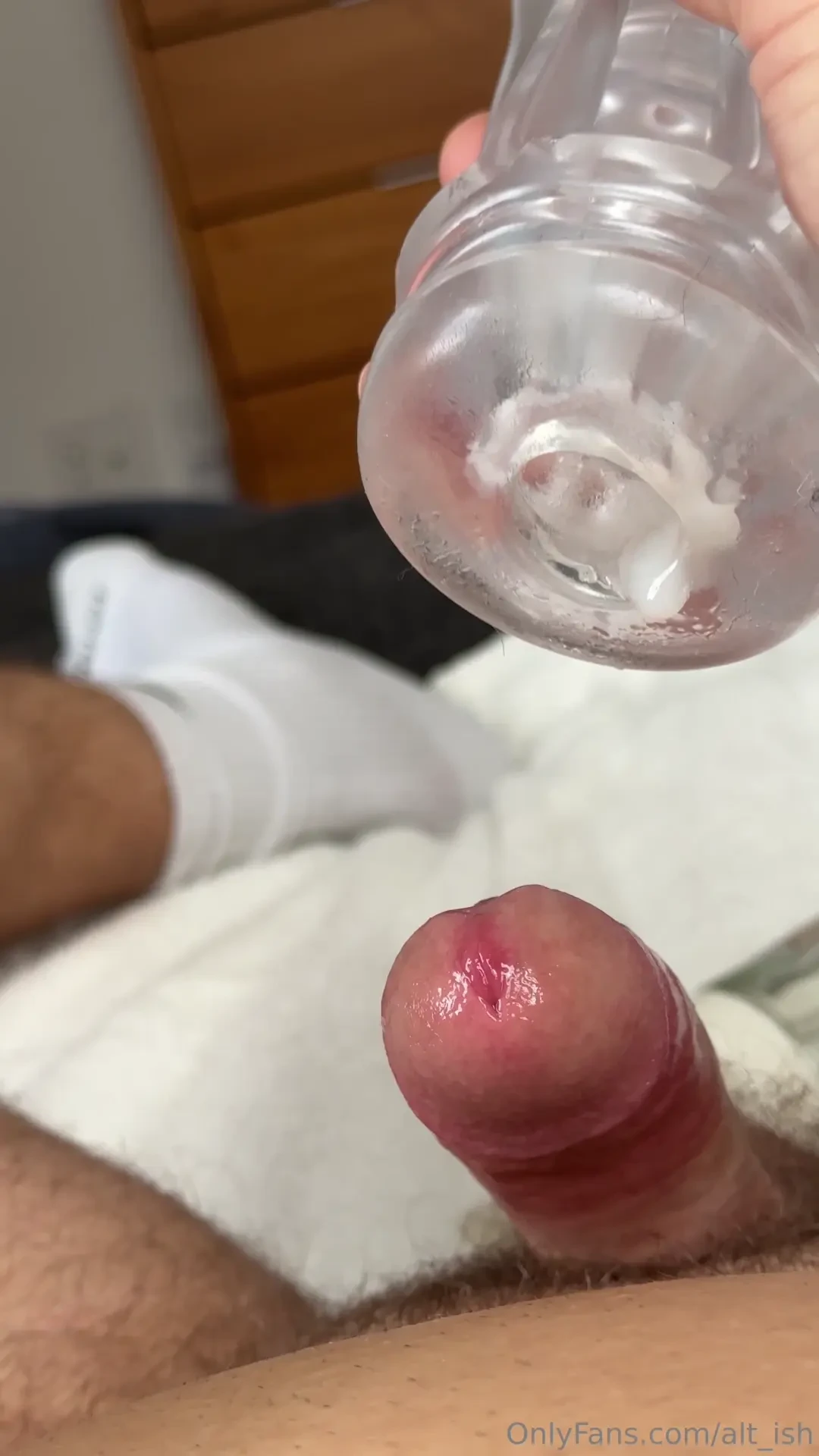 Playing with some new toys shot a nice creamy load into this 