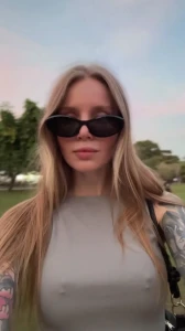 Walk outside without bra or lingerie at all - ok or wrong