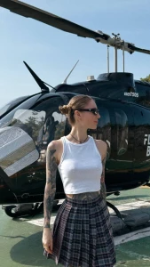 Chopper chic skirt s twirl ink on display and the sky s the limit