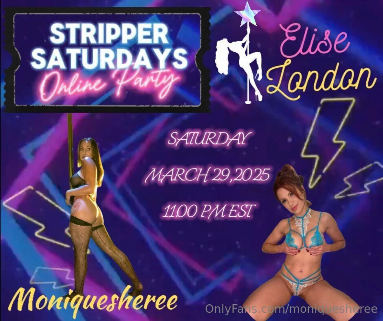 Who s ready to get wild this sat march 29 11pm est elise london is 