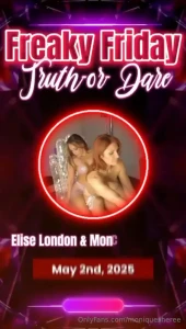 Make sure you cum play with eliselondon and i friday may 2 2025 at 11