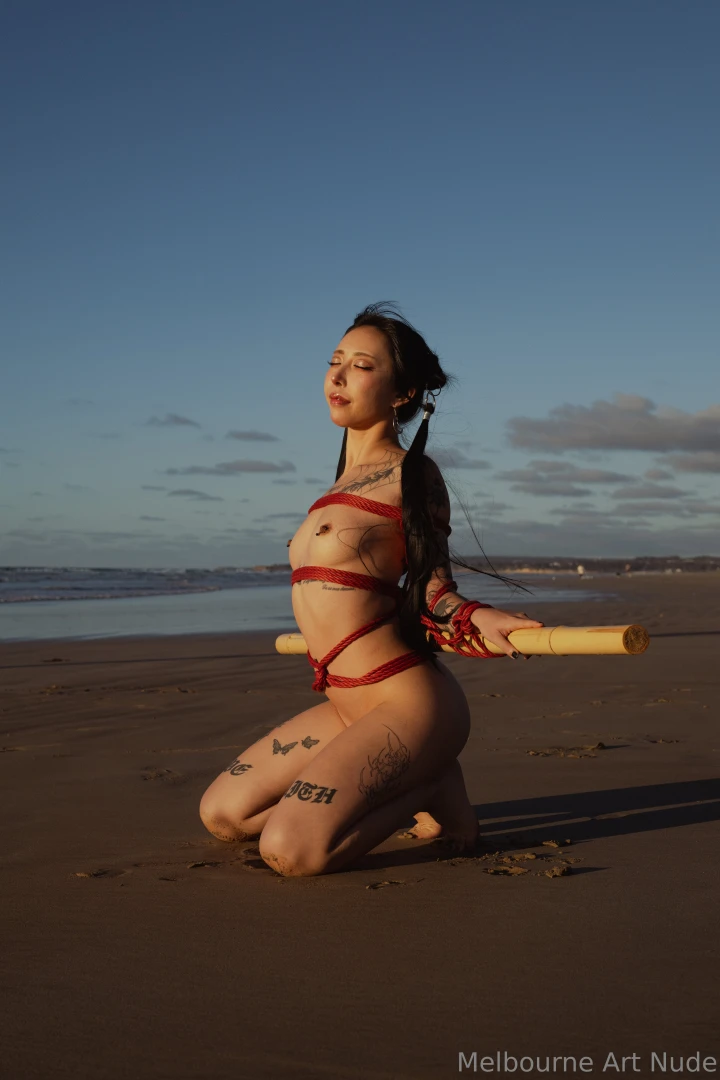 Shibari on the beach with meltymelu and ig rigger30mel part 7 