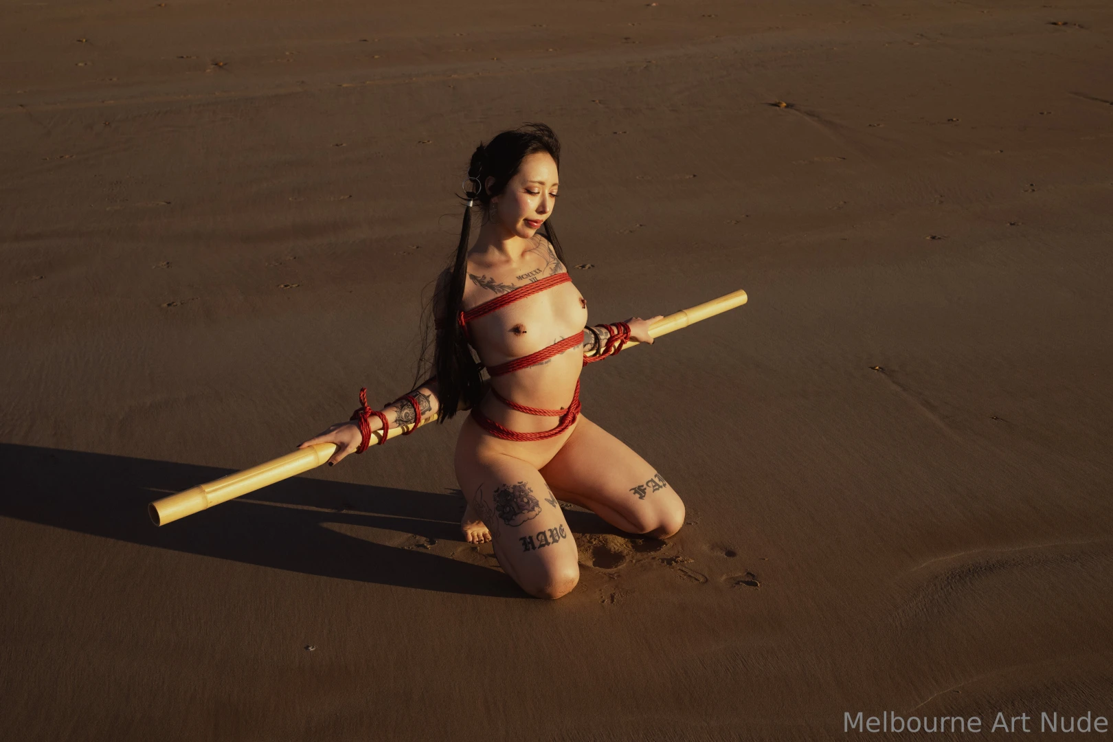 Shibari on the beach with meltymelu and ig rigger30mel part 8 