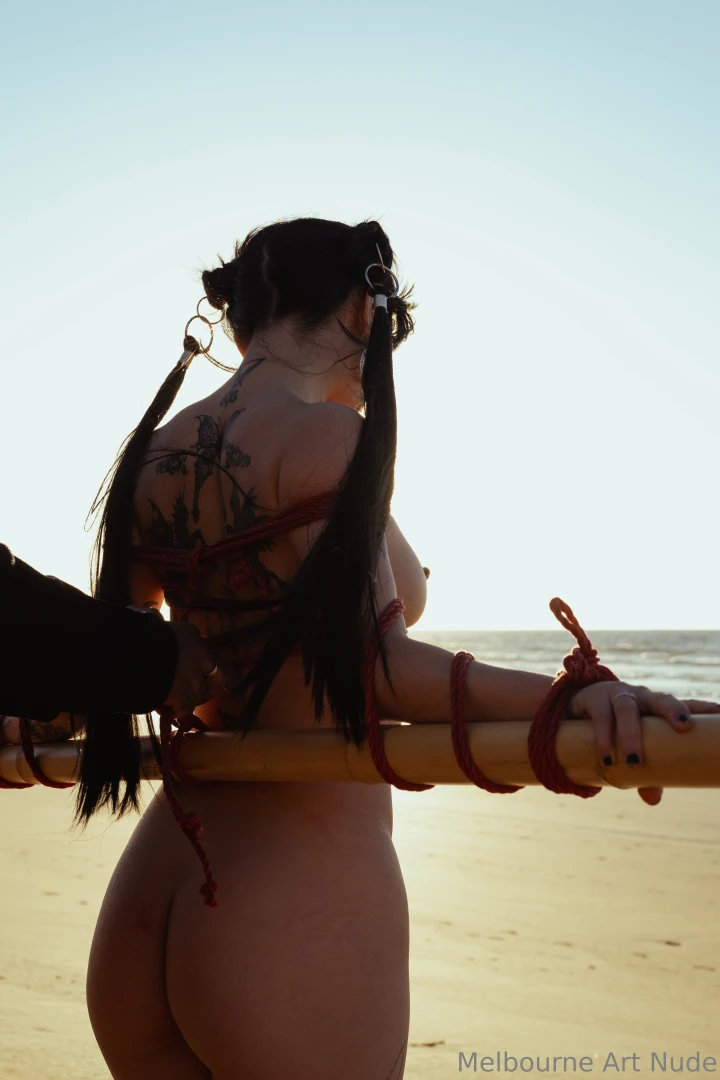 Shibari on the beach with meltymelu and ig rigger30mel part 6 