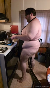 Just making dinner don t worry i got stuff in the microwave and oven