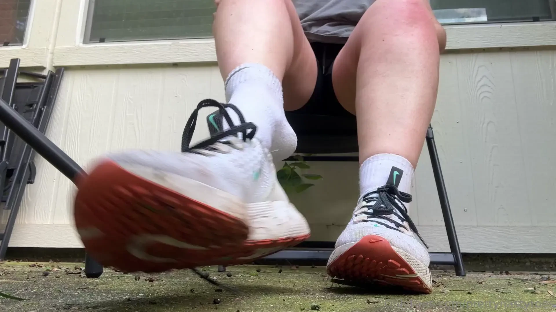 Yard work and sweaty dirty socks i can t believe how soaked they were 