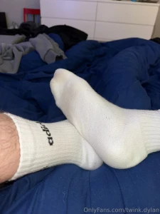 Some smelly socks for you and a little bit of my cum can you see it part 2