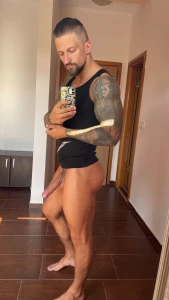 Morning ritual mirror light minimum clothing