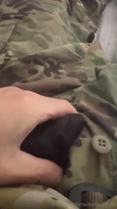 Me jerking my hot soldier cock part 6