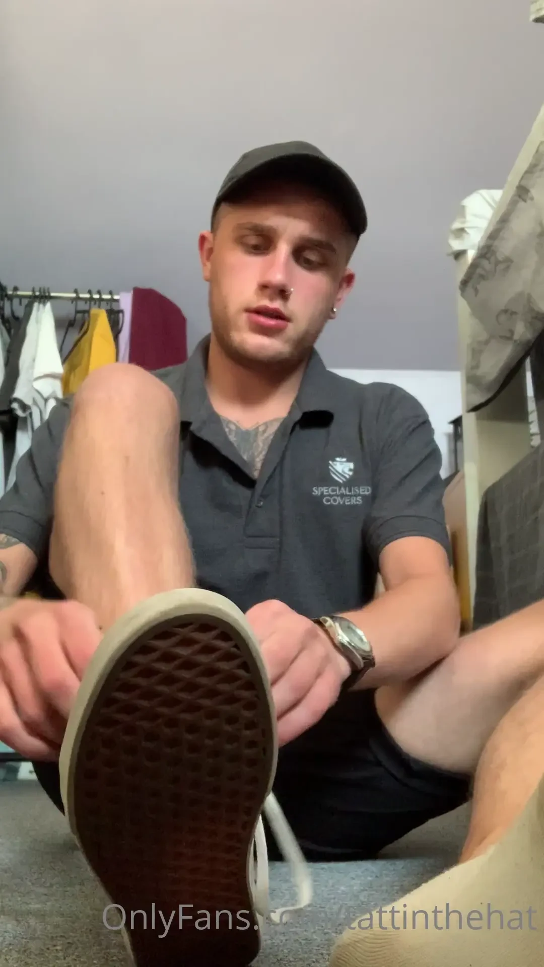 Super sweaty feet after work today 