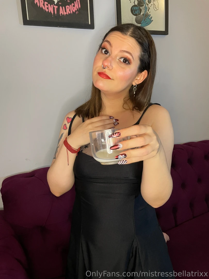 You seem a little thirsthy bitch here drink this for daddy 