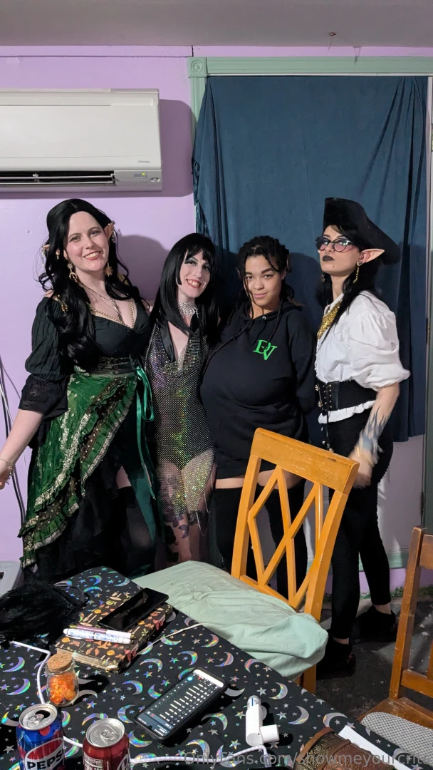 Meet the party left to right cherry as mirruna the changeling sorcerer 