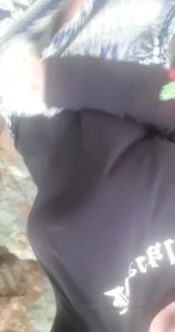 Taking my knickers off under my skirt on the beach