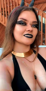 Lilaela hot tub shoot on the way tits boobs cosplay demongirl