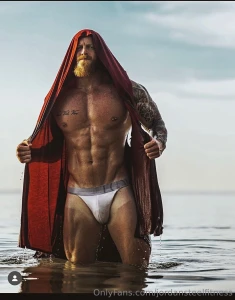 Bronzed viking is back in action