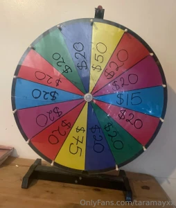 Doing my filthy spin the wheel guys remember guys this is the only