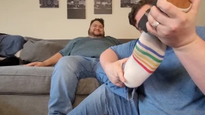 Laid nbsp back tickle worship hubby relaxes on the couch while i