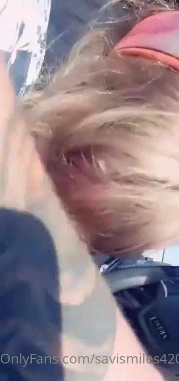 Sucking cock while he drives 