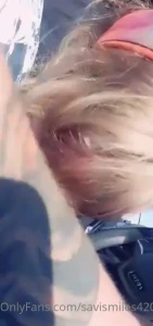 Sucking cock while he drives