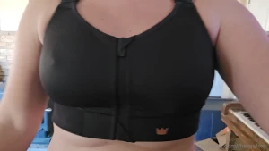 My nipples are so hard they are showing through my sports bra