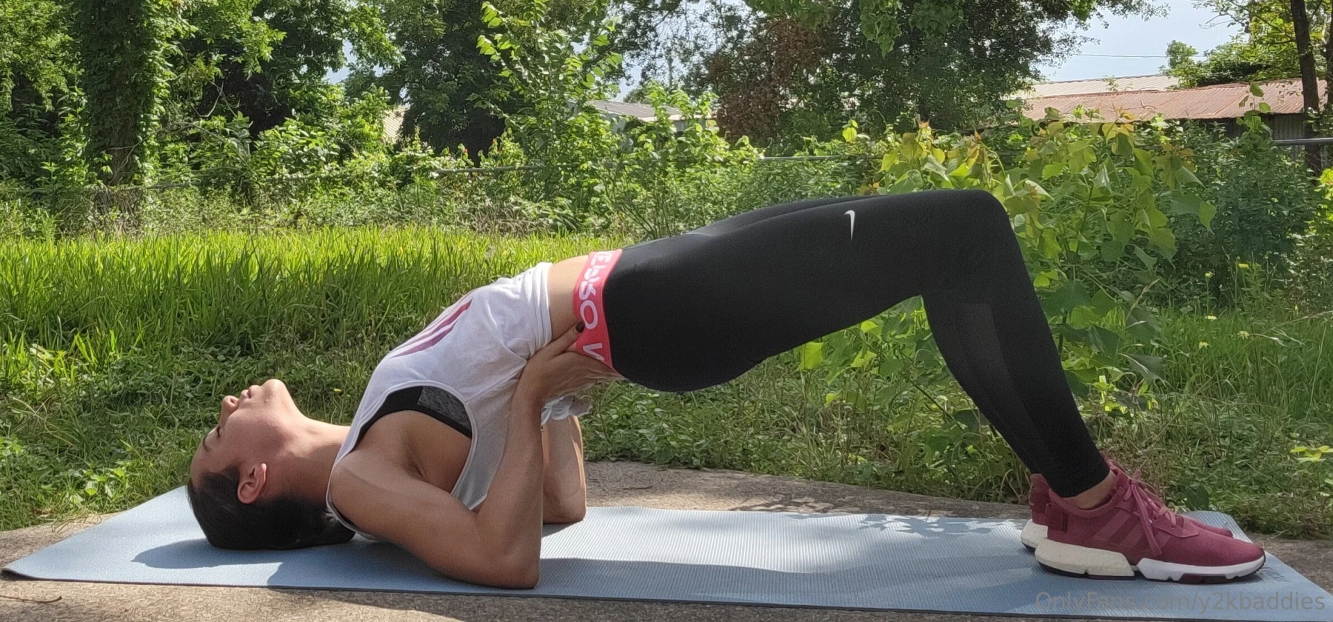 Hey everyone july here did some yoga outside this morning gotta stay 