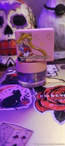 Oomf got me the sailor moon prism body glitter for my makeup part 1